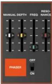 MANUAL DEPTH FREQ RESO- NANCE PHASER OFF ON