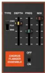 TYPE DEPTH FREQ MIX CHORUS FLAMER ENSB OFF ON