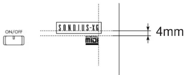KORG EXB-MOSS - Sondius-XG シールの張り付け - 1