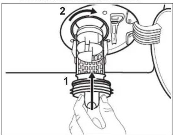 AEG L7FSF70699 - Gehen Sie zum Reinigen der Pumpe folgendermaßen vor: - 7