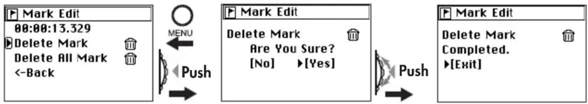 KORG MR-1 - Deleting a mark (Delete Mark) - 1