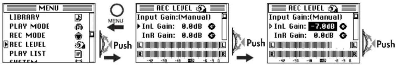 KORG MR-1 - Manually adjusting the recording level - 1
