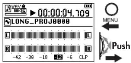 WAV BBK 00:00:04.709 LONG_PROJ0000 L R -42 -30 -18 -12 -6 CLP MENU Push