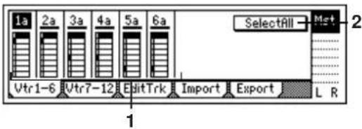 1a 2a 3a 4a 5a 6a SelectAll — Mst Vtr1-6 Vtr7-12 EditTrk Import Export L R 1