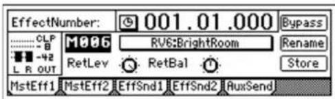 EffectNumber: 001.01.000 CLP M006 RV6:BrightRoom Rename Store -42 RetLev RetBal Store MstEff1 MstEff2 EffSnd1 EffSnd2 AuxSend