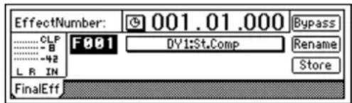 EffectNumber: 001.01.000 Bypass CLP F081 DY1:St.Comp Rename Store - B -42 L R IN FinalEff