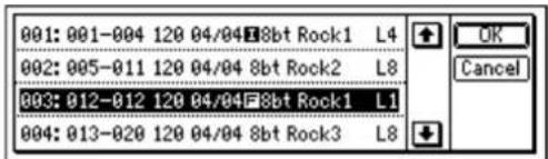 001: 001-004 120 04/04 8bt Rock1 L4 002: 005-011 120 04/04 8bt Rock2 L8 003: 012-012 120 04/04 8bt Rock1 L1 004: 013-020 120 04/04 8bt Rock3 L8