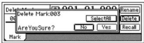 Delete Mark:003 SelectAll Are You Sure? No Yes Rename Delete Recall