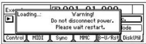 Loading... Warning! Do not disconnect power. Please wait restart.