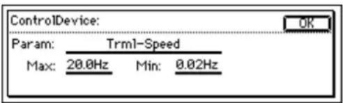 ControlDevice: OK Param: Trml-Speed Max: 20.0Hz Min: 0.02Hz