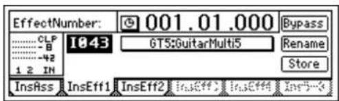 EffectNumber: 001.01.000 Bypass CLP 1843 6T5:GuitarMulti5 Rename - B - -42 1 2 IN Store InsRss InsEff1 InsEff2 InsEff1 InsEff4 InsF...