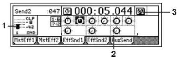Send2 :047 000:05.044 CLP 1:6 B 7-12 -42 1 SND MstEff1 MstEff2 EffSnd1 EffSnd2 AuxSend 3 1 2