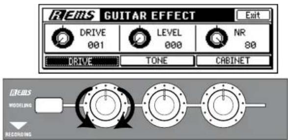 REMS GUITAR EFFECT Exit DRIVE LEVEL NR 001 000 80 DRIVE TONE CABINET REMS MODELING RECOURING