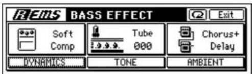 REIMS BASS EFFECT Soft Tube Chorus+ Comp 000 Delay DYNAMICS TONE AMBIENT