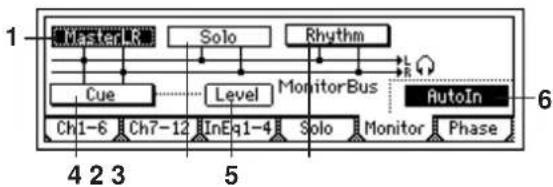 KORG D1200CD - Monitor: Parameters and settings - 1