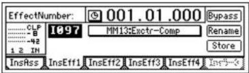 EffectNumber: 001.01.000 Bypass CLP 1097 MM13:Exctr-Comp Rename Store -8 -42 1 2 IN InsAss InsEff1 InsEff2 InsEff3 InsEff4 InsF...