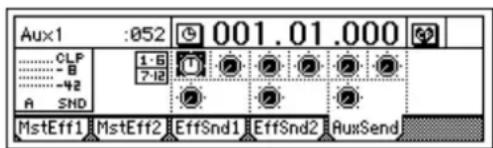 Aux1 :052 001.01.000 CLP 1-6 ① ② ② ② ② -B 7-12 -42 A SND ② ② ② MstEff1 MstEff2 EffSnd1 EffSnd2 AuxSend