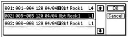 001: 001-004 120 04/04 8bt Rock1 L4 002: 005-005 120 04/04 8bt Rock1 L1 003: 006-006 120 04/04 8bt Rock1 L1 OK Cancel