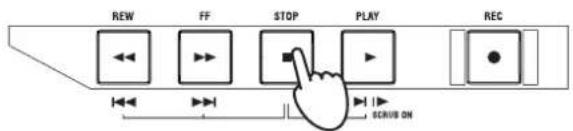 REW FF STOP PLAY REC SCRUB ON