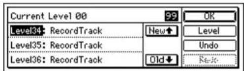 Current Level 00 Level34: RecordTrack Level35: RecordTrack Level36: RecordTrack New↑ Old↓ OK Level Undo Next