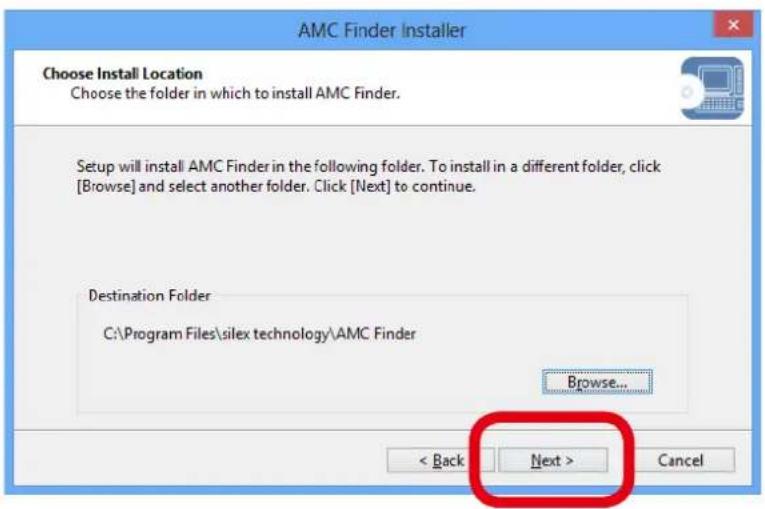 Silex AP-500AC - Select a folder to install into and click Next. - 1