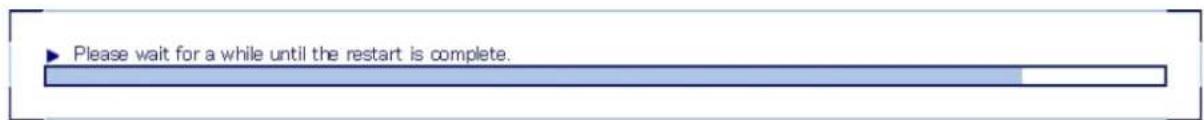 Silex AP-500AC - After the Restart button is clicked, the progress bar is displayed. When the progress bar reaches the right end, the restart is completed. Close your Web browser. - 1