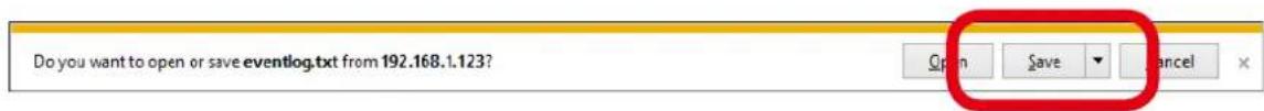 Silex AP-500AC - Click Event Log to display the event log. - 2