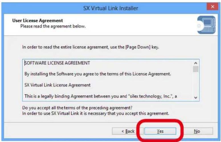 Silex AP-500AC - Read the SOFTWARE LICENSE AGREEMENT and click Yes. - 1