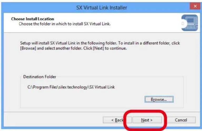 Silex AP-500AC - Select a folder to install into and click Next. - 1