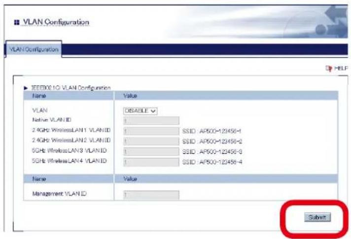 Silex AP-500AC - If VLAN is set to ENABLE, the VLAN ID settings will become active. - 1
