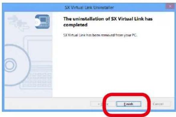 Silex AP-500AC - Select SX Virtual Link from the list and click Uninstall. - 3