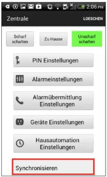 BLAUPUNKT SA 2900R - Synchronisation mit der Alarmzentrale - 1