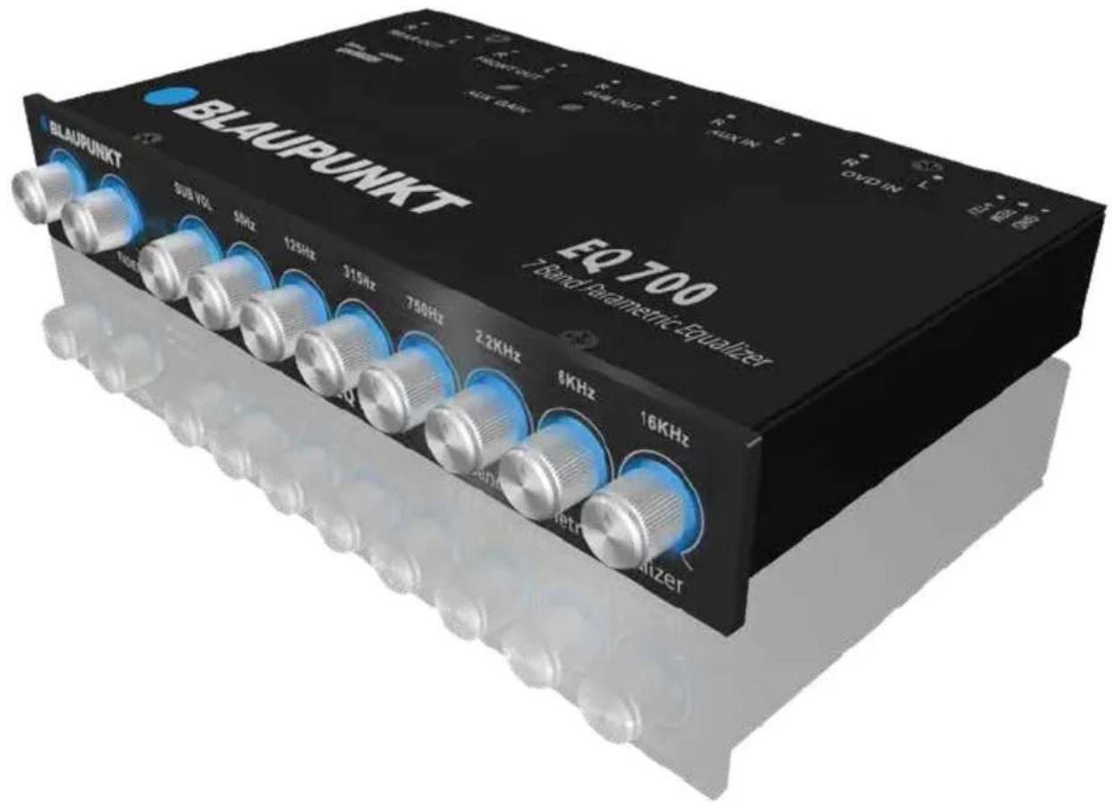 BLAUPUNKT EQ 700 7 Band Isometric Equalizer BLAUPUNKT Sub VCL 5Hz 12kHz 31.5Hz 750Hz 2.2KHz 6KHz 16KHz Inter- Amplifier