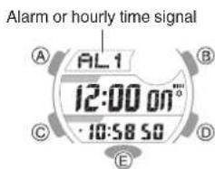 CASIO G-Squad GBD-800UC-3 - Enabling/Disabling an Alarm or the Hourly Time Signal - 1