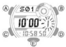 CASIO G-Squad GBD-800UC-3 - Setting the Timer Start Time - 2