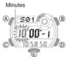 CASIO G-Squad GBD-800UC-3 - Setting the Timer Start Time - 3