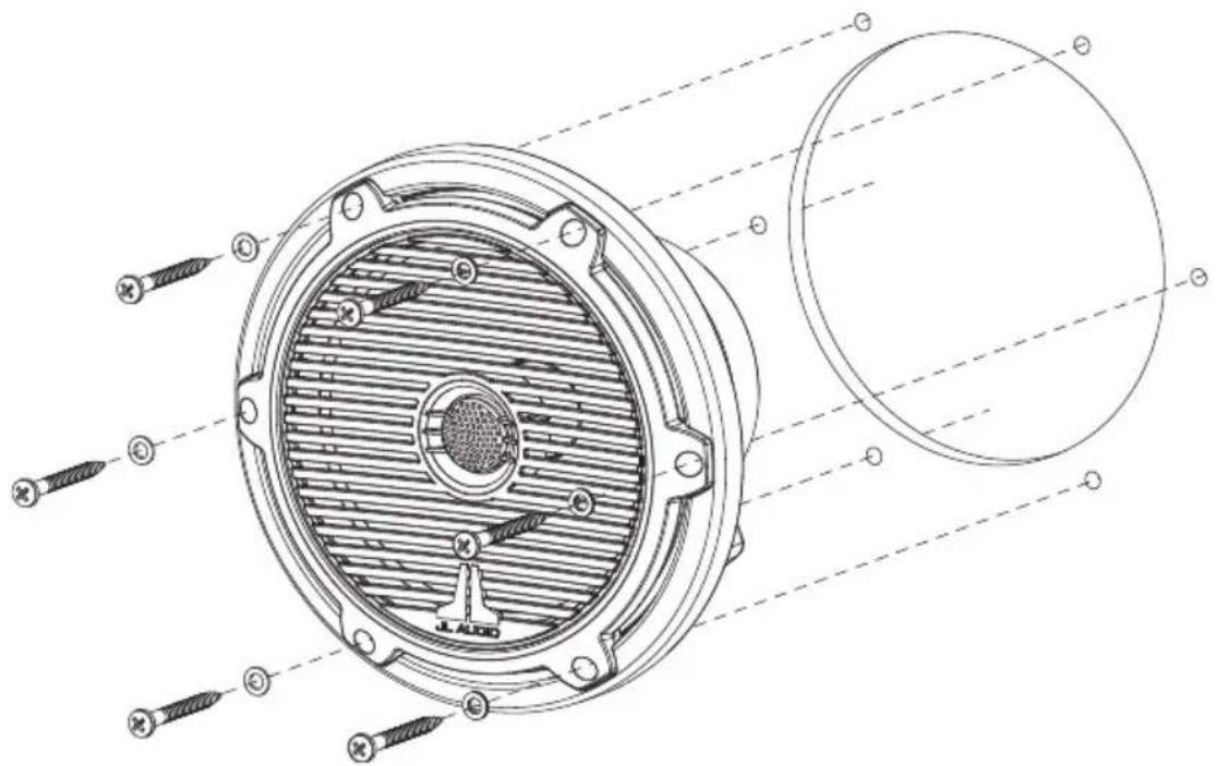 Technical diagram of a mechanical component with labeled parts and cross-sectional view