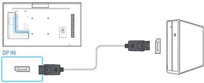SAMSUNG LH015IERKLS - Anschließen mit einem DP-Kabel - 1