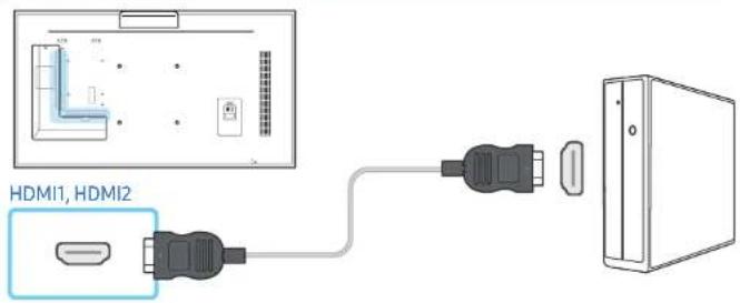 SAMSUNG LH015IERKLS - Anschließen mit einem HDMI-Kabel - 1
