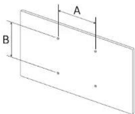 SAMSUNG LH46UMNHLBB - Spezifikationen des Wandhalterungskits (VESA) - 1