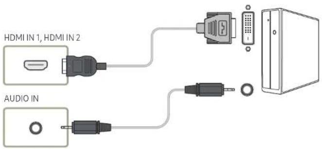 SAMSUNG LH46UMNHLBB - Anschließen mit einem D-SUB-Kabel (analog) - 3