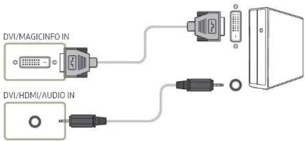 SAMSUNG LH55QHHPLGC - Anschließen mit einem DVI-Kabel (digital) - 1