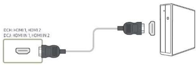 SAMSUNG LH49DCHPLGC - Anschließen mit einem DVI-RGB-Kabel - 5