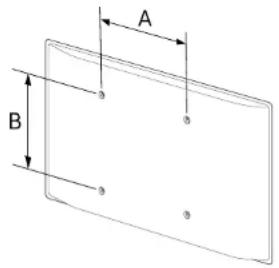 SAMSUNG LH55QMHPLGC - Spezifikationen des Wandhalterungskits (VESA) - 1