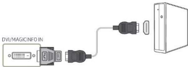 SAMSUNG LH55QMHPLGC - Anschließen mit einem DVI-Kabel (digital) - 2