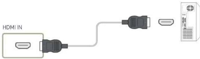 SAMSUNG LH43QMNEBGC - Anschließen mit einem HDMI-Kabel - 1