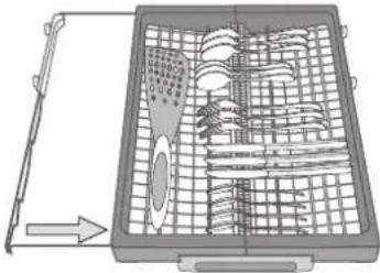 WHIRLPOOL WFO 3O33 DLX IN - Knives and other utensils with sharp edges must be positioned with the blades facing downwards. - 2