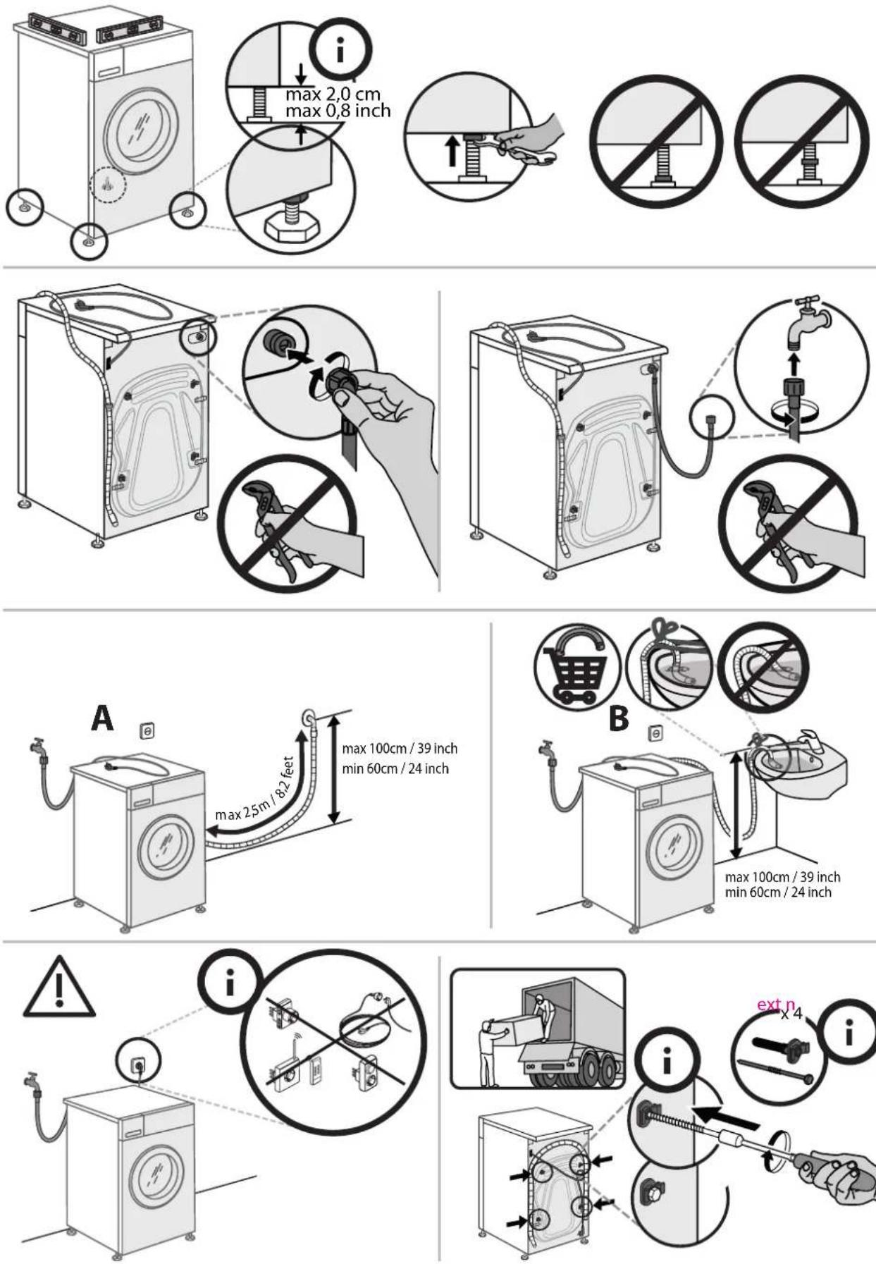 WHIRLPOOL FWG81284W UK - IF AFTER THE ABOVE CHECKS THE FAULT STILL OCCURS, GET IN TOUCH WITH THE NEAREST AFTER-SALES SERVICE - 4
