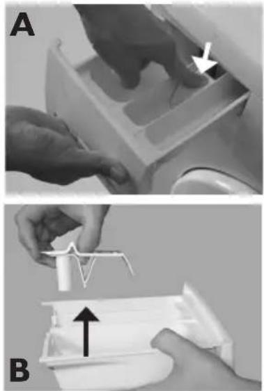 WHIRLPOOL WWDC 6400/1 - Cleaning the detergent dispenser - 1