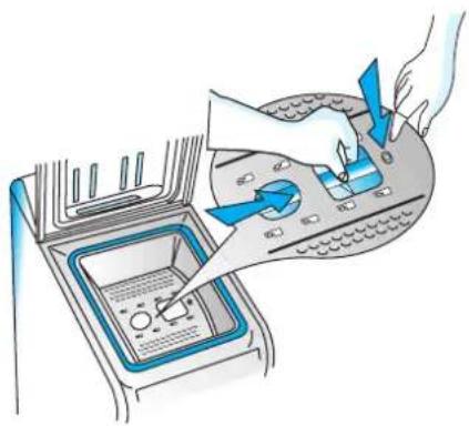 WHIRLPOOL AWT 2066 - RECOVERING AN OBJECT THAT FALLS BETWEEN THE DRUM AND THE TUB - 1